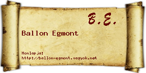 Ballon Egmont névjegykártya